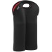 2 Bottles Wine Bag Wine Totes Neoprene Wine Sleeve Tote for Wine,Water, Champagne, Beer Bottles 14.5 x 9.5 Inches,Black