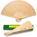 6 Pack Chinese Folding Fan Scented Wooden Hand Fans for Wedding Party Home