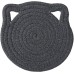 Hot Pads Trivits for Table Cat Shape Thread Weave Thick Potholders Set for Cooking Diameter 7.1 Inches