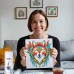 48 Colored Pencils + Coloring Book Mandala Animal Design