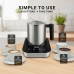 FUNLAVIE 4-in-1 Electric Milk Frother and Steamer, 400ml(13.5oz) Stainless Steel Pitcher with Auto Shut-Off, Hot & Cold Foam Maker and Milk Warmer for Lattes, Cappuccinos, Macchiato, Dishwasher Safe FUNLAVIE 4-in-1 Electric Milk Frother and Steamer, 400ml(13.5oz) Stainless Steel Pitcher with Auto Shut-Off, Hot & Cold Foam Maker and Milk Warmer for Lattes, Cappuccinos, Macchiato, Dishwasher Safe